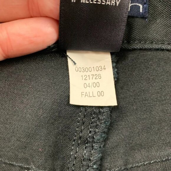 GAP Vintage 2000 Black Stretch Canvas Split Front Maxi Skirt 12 New - Picture 6 of 8